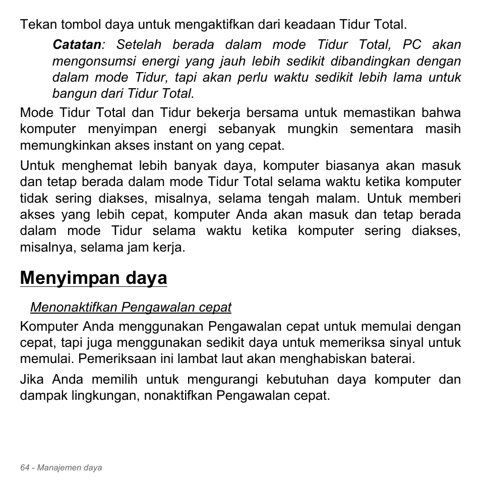 Menyimpan daya | Acer Aspire V5-571PG User Manual | Page 3434 / 3604