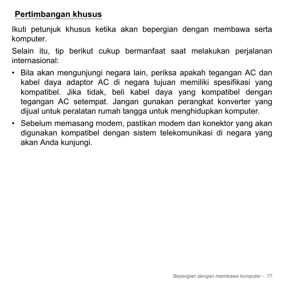 Pertimbangan khusus | Acer Aspire V5-571PG User Manual | Page 3447 / 3604