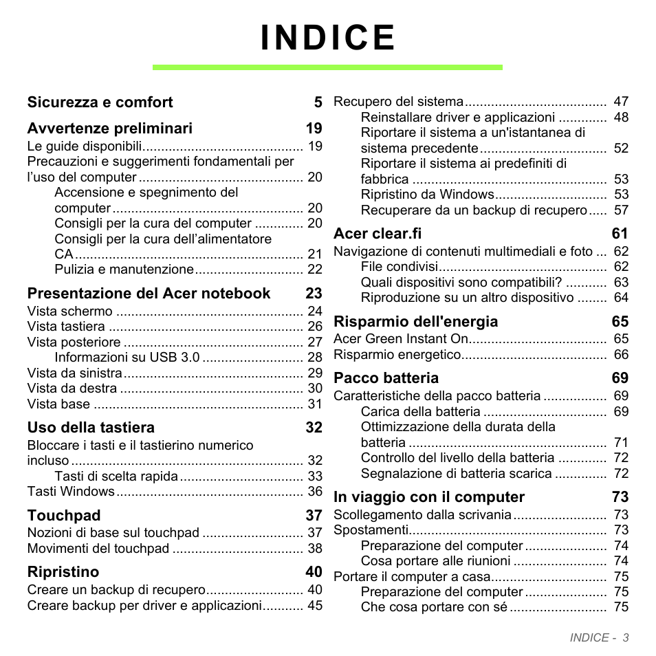 Indice | Acer Aspire V5-571PG User Manual | Page 373 / 3604