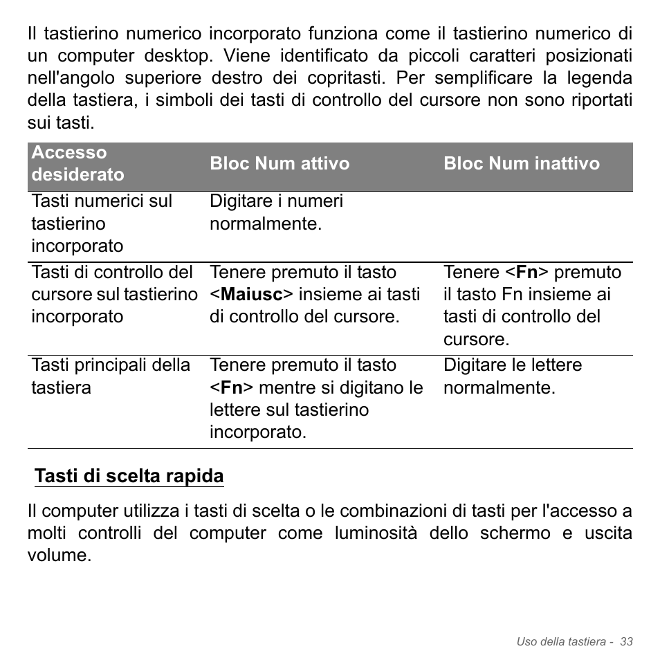 Tasti di scelta rapida | Acer Aspire V5-571PG User Manual | Page 403 / 3604