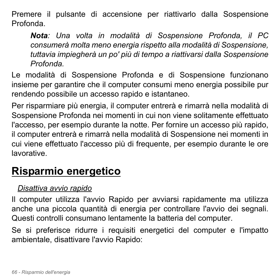 Risparmio energetico | Acer Aspire V5-571PG User Manual | Page 436 / 3604