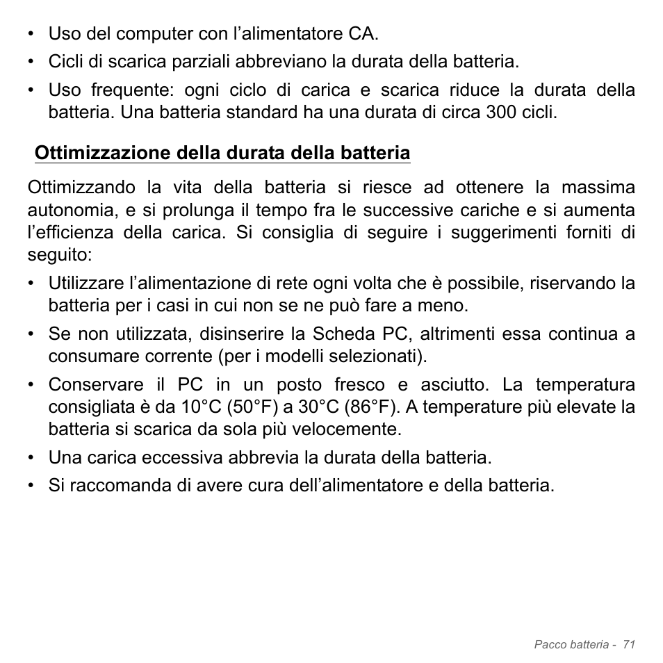 Ottimizzazione della durata della batteria | Acer Aspire V5-571PG User Manual | Page 441 / 3604