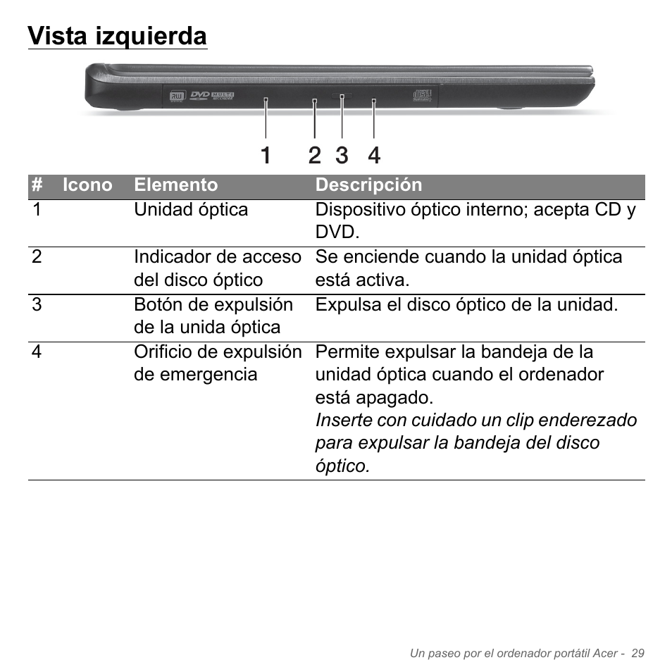 Vista izquierda | Acer Aspire V5-571PG User Manual | Page 521 / 3604