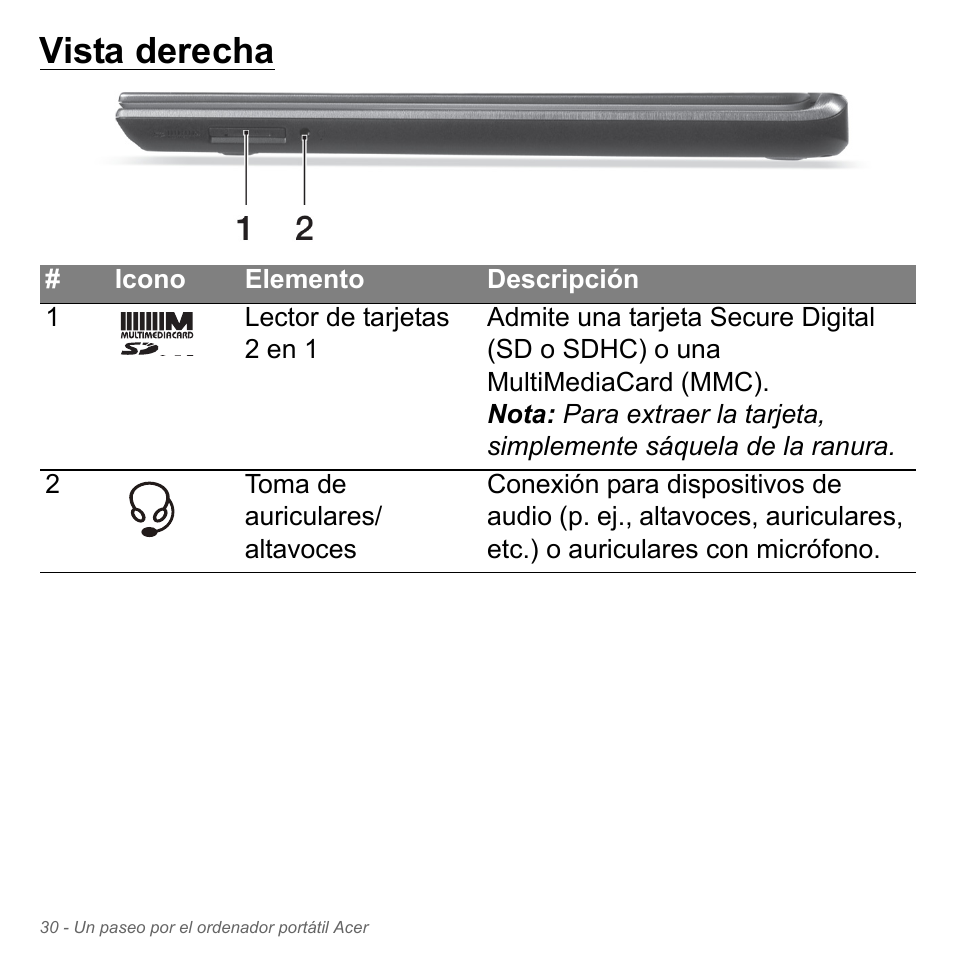 Vista derecha | Acer Aspire V5-571PG User Manual | Page 522 / 3604