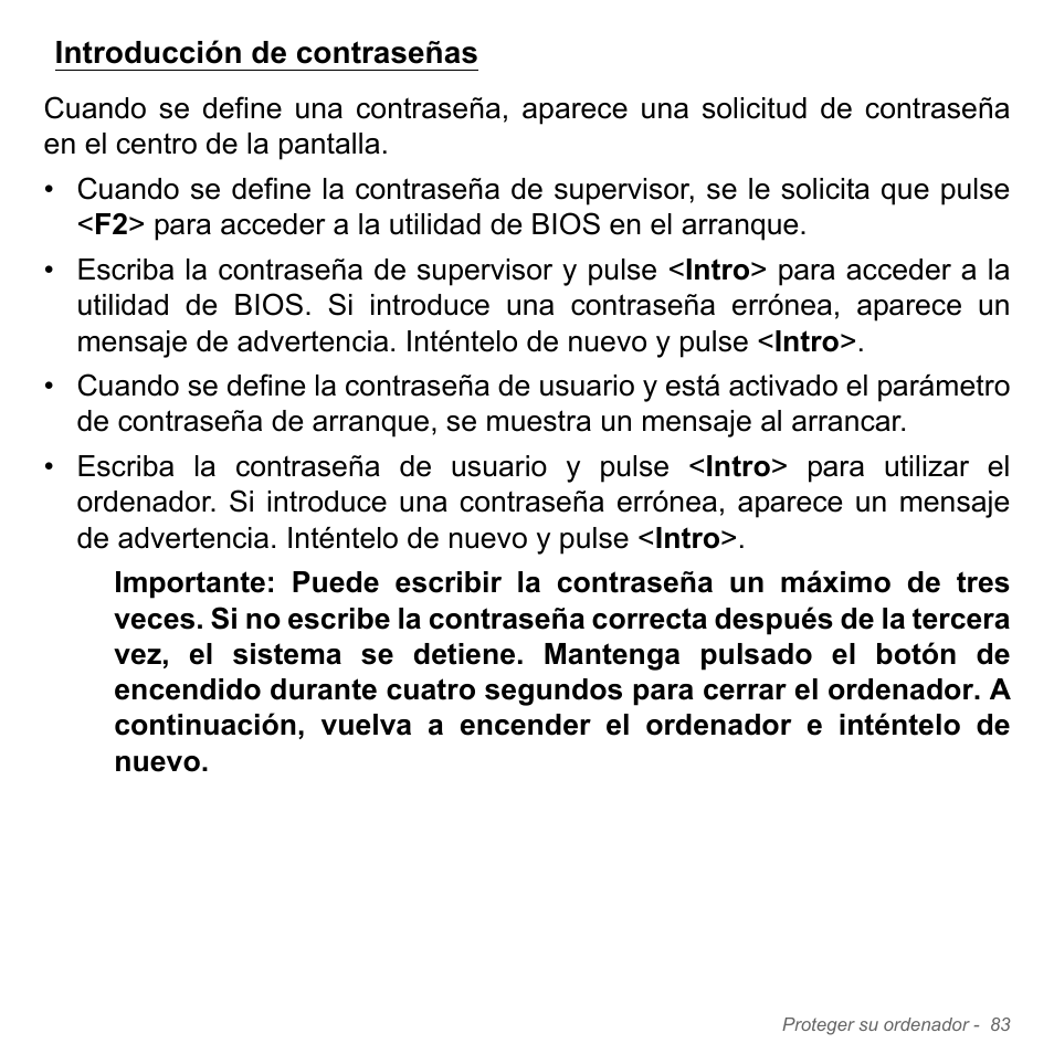 Introducción de contraseñas | Acer Aspire V5-571PG User Manual | Page 575 / 3604