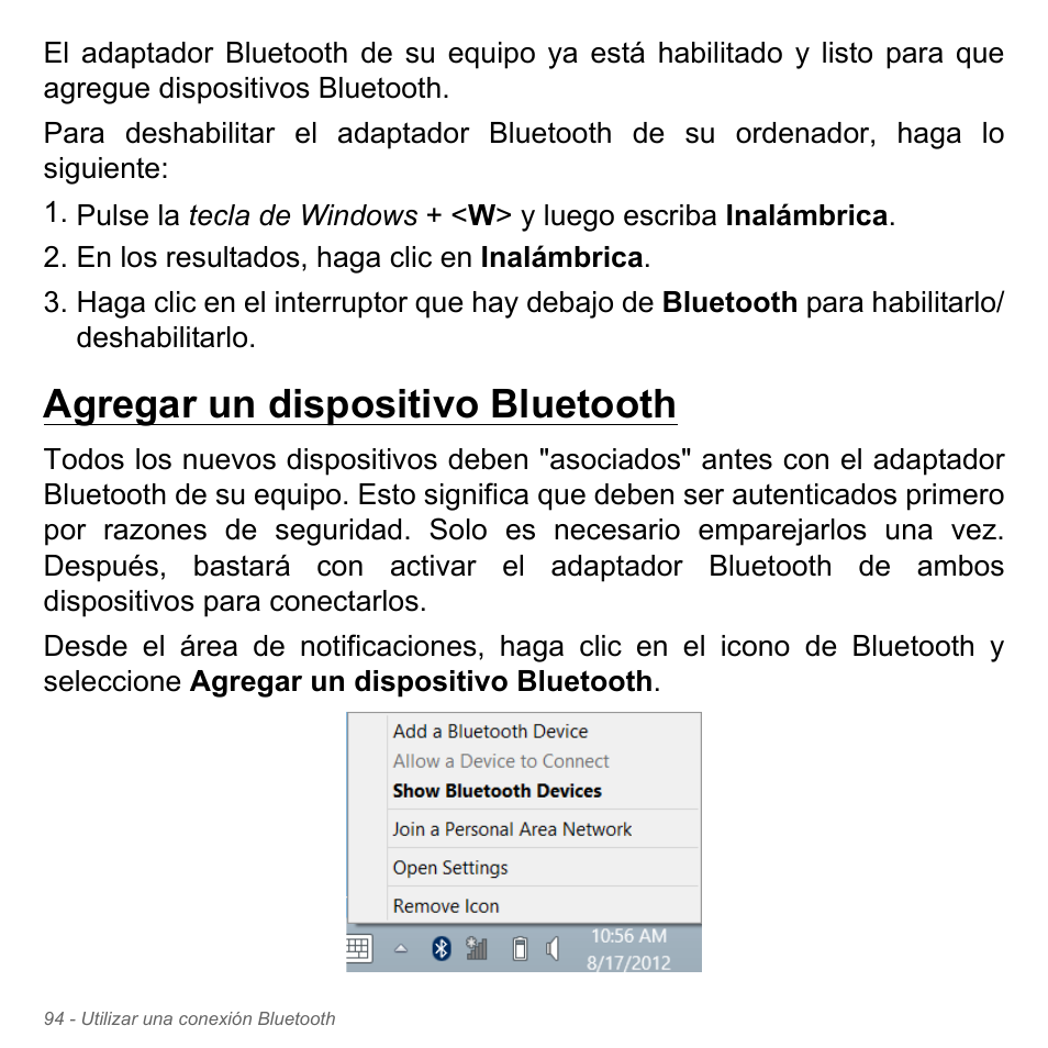 Agregar un dispositivo bluetooth | Acer Aspire V5-571PG User Manual | Page 586 / 3604