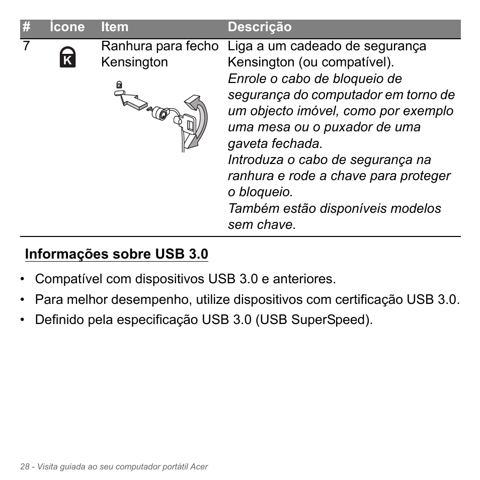 Informações sobre usb 3.0 | Acer Aspire V5-571PG User Manual | Page 646 / 3604