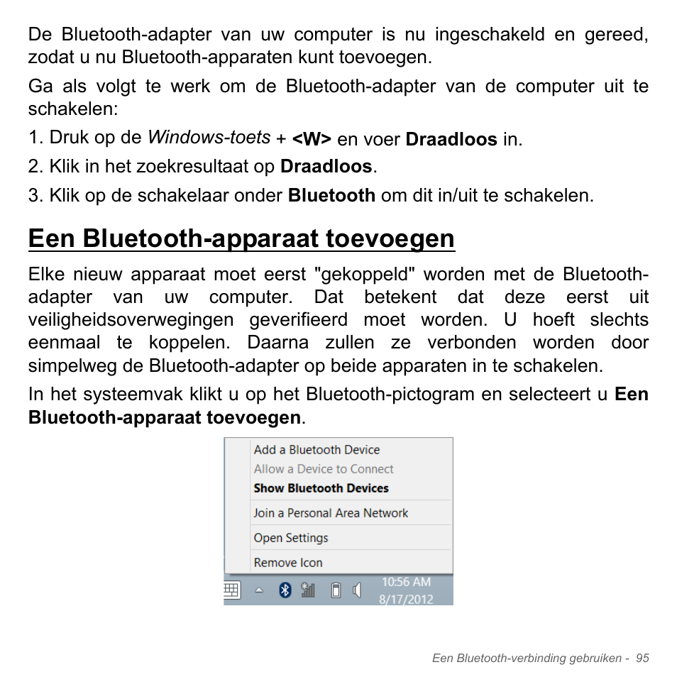 Een bluetooth-apparaat toevoegen | Acer Aspire V5-571PG User Manual | Page 835 / 3604