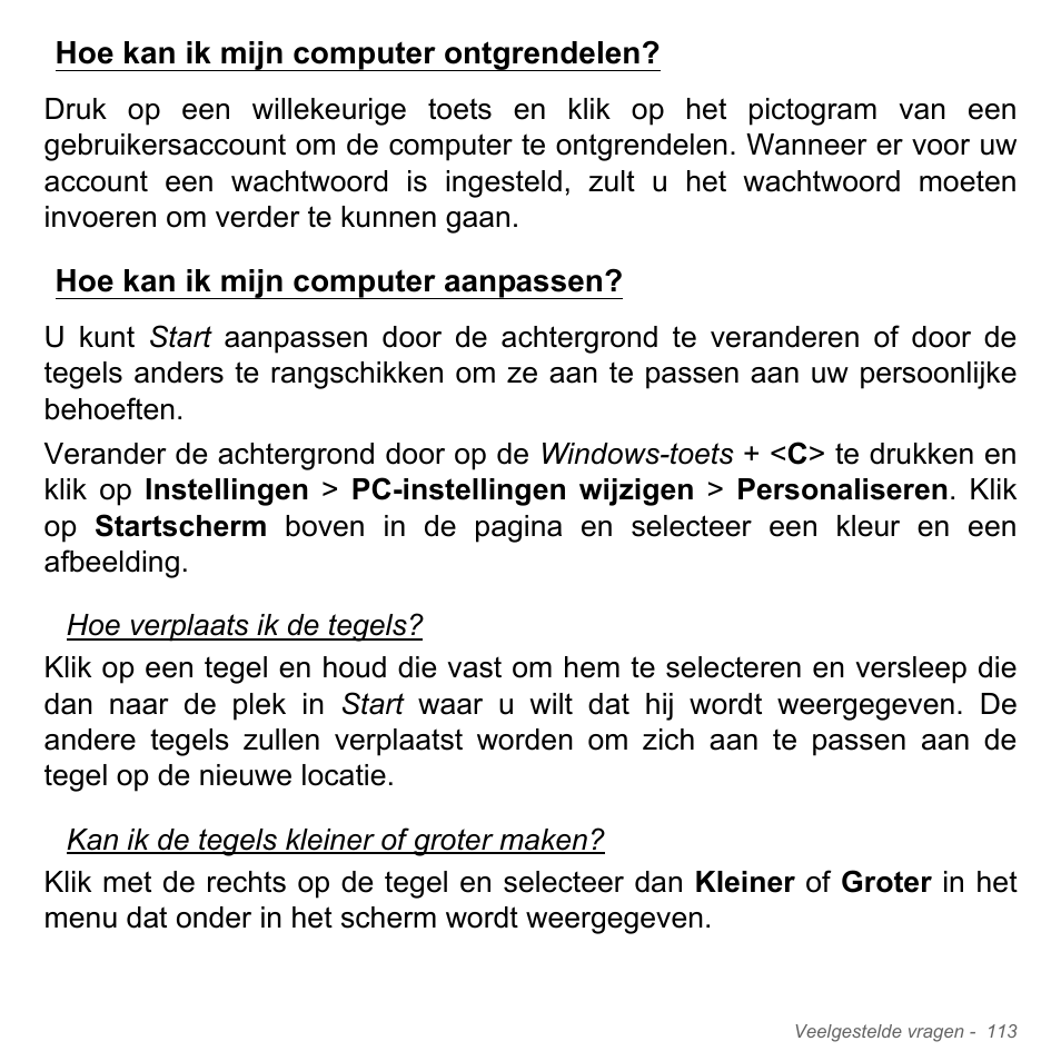 Hoe kan ik mijn computer ontgrendelen, Hoe kan ik mijn computer aanpassen | Acer Aspire V5-571PG User Manual | Page 853 / 3604