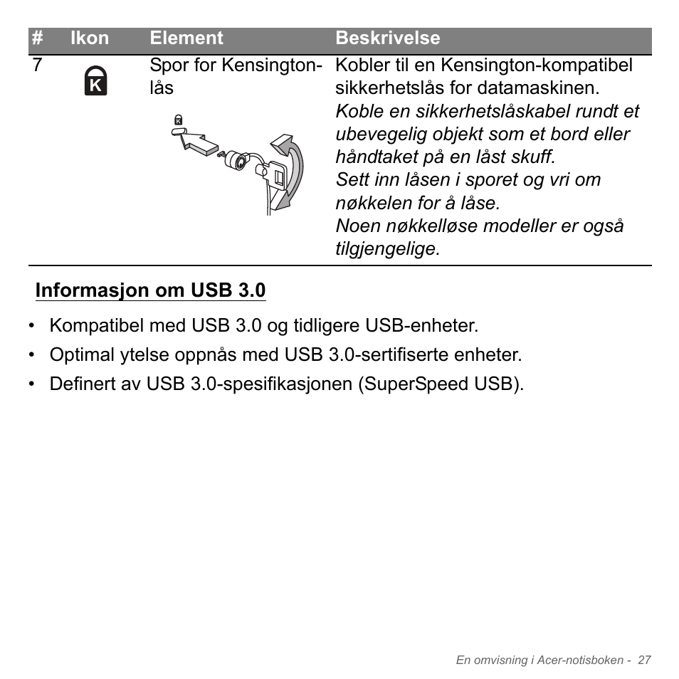 Informasjon om usb 3.0 | Acer Aspire V5-571PG User Manual | Page 893 / 3604