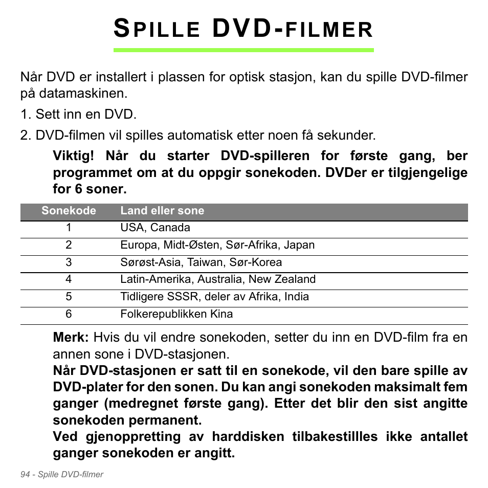 Spille dvd-filmer, Pille, Filmer | Acer Aspire V5-571PG User Manual | Page 960 / 3604