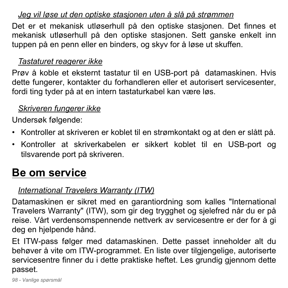 Be om service | Acer Aspire V5-571PG User Manual | Page 964 / 3604
