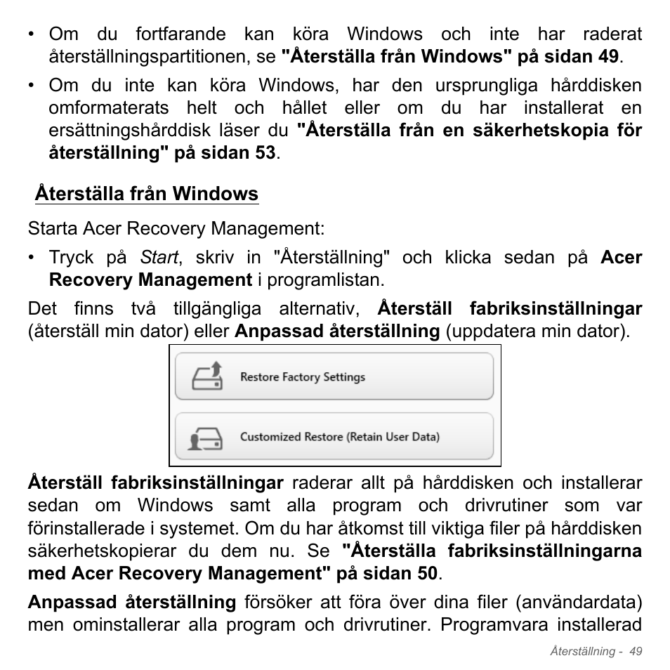 Återställa från windows | Acer W700P User Manual | Page 1045 / 3264