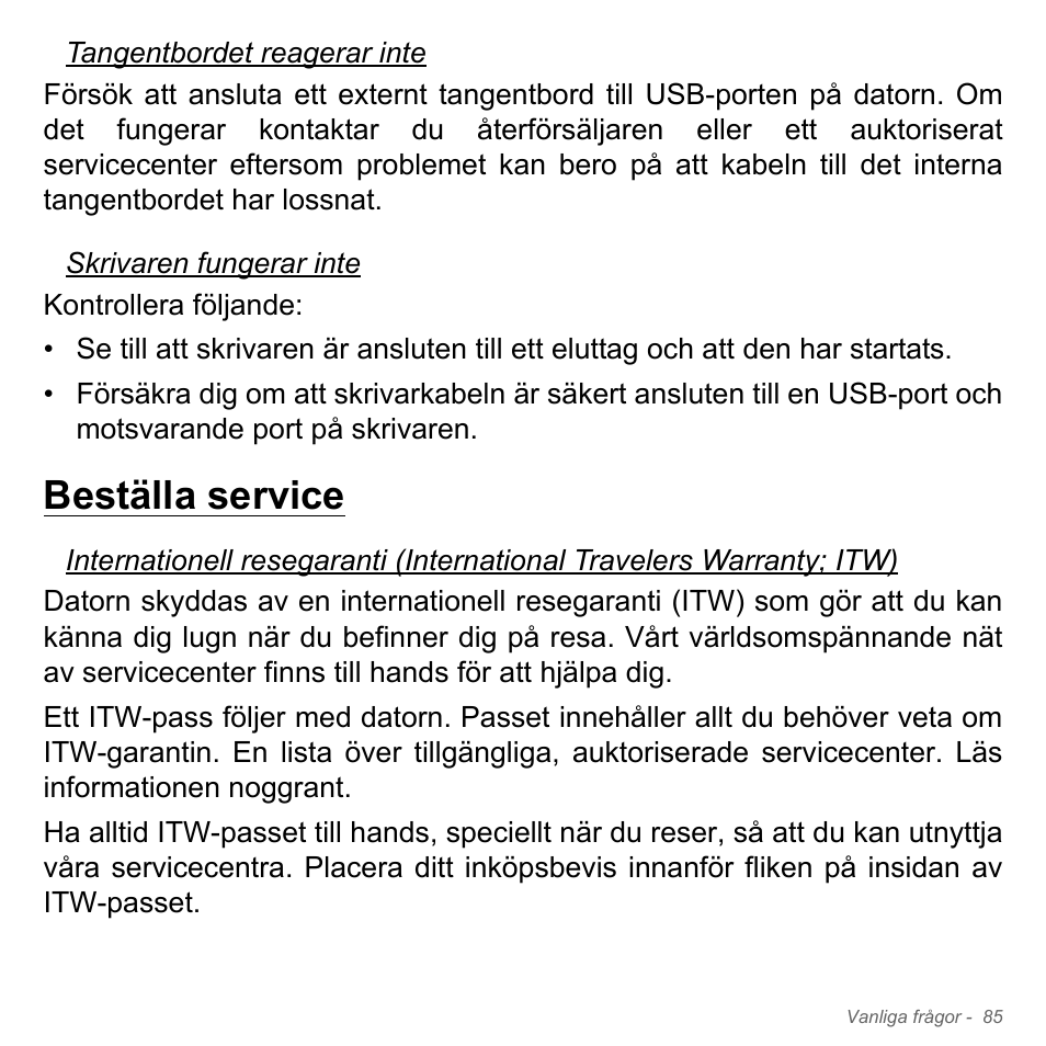Beställa service | Acer W700P User Manual | Page 1081 / 3264