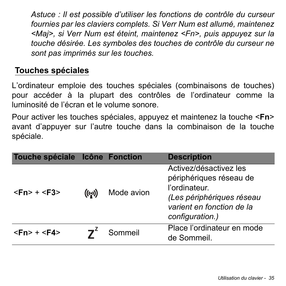 Touches spéciales | Acer W700P User Manual | Page 139 / 3264