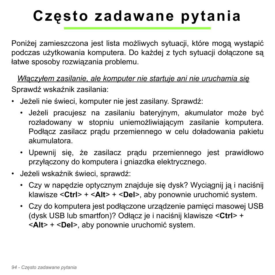 Często zadawane pytania | Acer W700P User Manual | Page 1424 / 3264