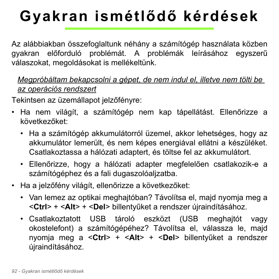 Gyakran ismétlődő kérdések | Acer W700P User Manual | Page 1538 / 3264