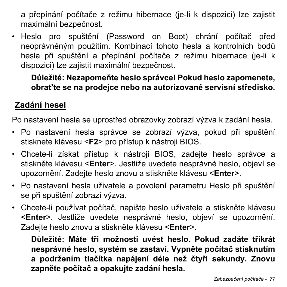 Zadání hesel | Acer W700P User Manual | Page 1637 / 3264