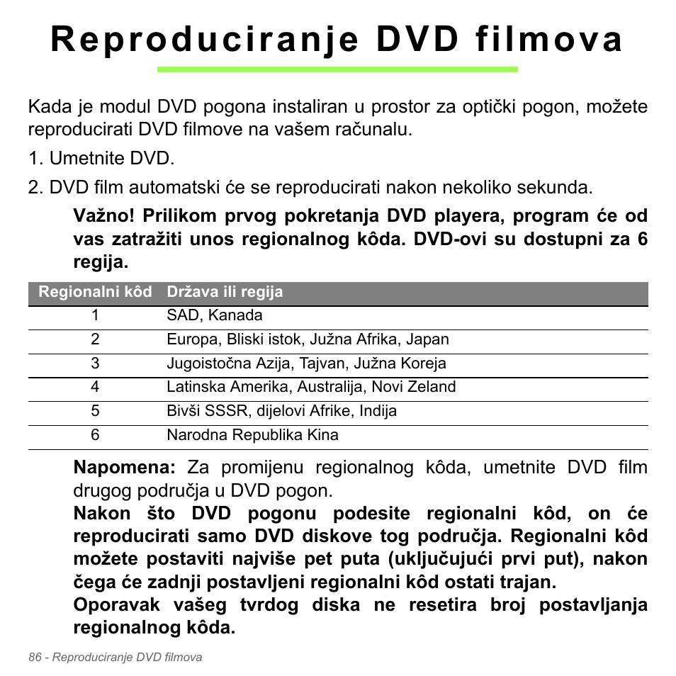 Reproduciranje dvd filmova | Acer W700P User Manual | Page 1966 / 3264