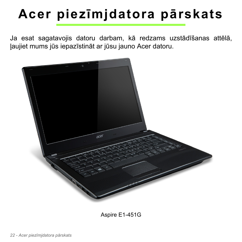 Acer piezīmjdatora pārskats | Acer W700P User Manual | Page 2348 / 3264