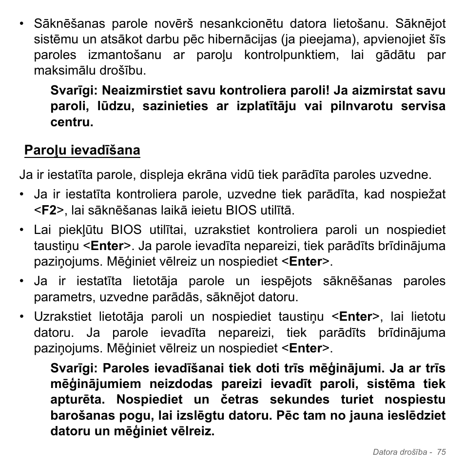 Paroļu ievadīšana | Acer W700P User Manual | Page 2401 / 3264