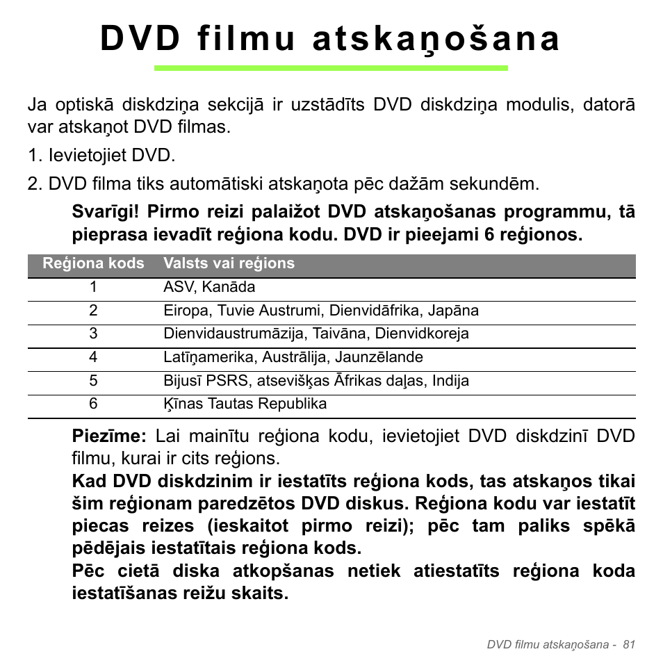 Dvd filmu atskaņošana | Acer W700P User Manual | Page 2407 / 3264