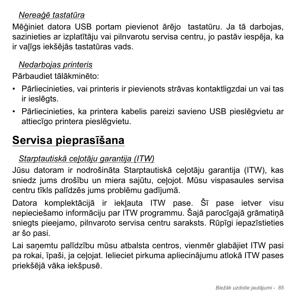 Servisa pieprasīšana | Acer W700P User Manual | Page 2411 / 3264