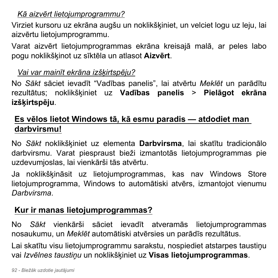 Kur ir manas lietojumprogrammas | Acer W700P User Manual | Page 2418 / 3264