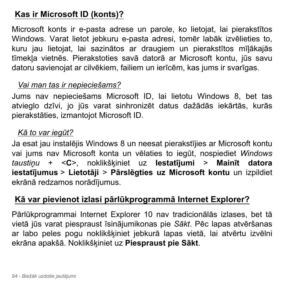 Kas ir microsoft id (konts) | Acer W700P User Manual | Page 2420 / 3264