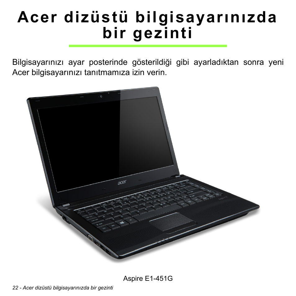 Acer dizüstü bilgisayarınızda bir gezinti | Acer W700P User Manual | Page 2684 / 3264
