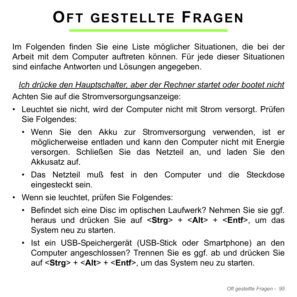 Oft gestellte fragen, Gestellte, Ragen | Acer W700P User Manual | Page 313 / 3264