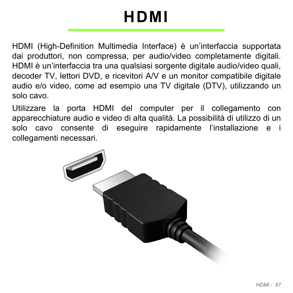 Hdmi | Acer W700P User Manual | Page 423 / 3264