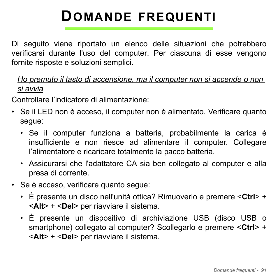 Domande frequenti, Omande, Frequenti | Acer W700P User Manual | Page 427 / 3264