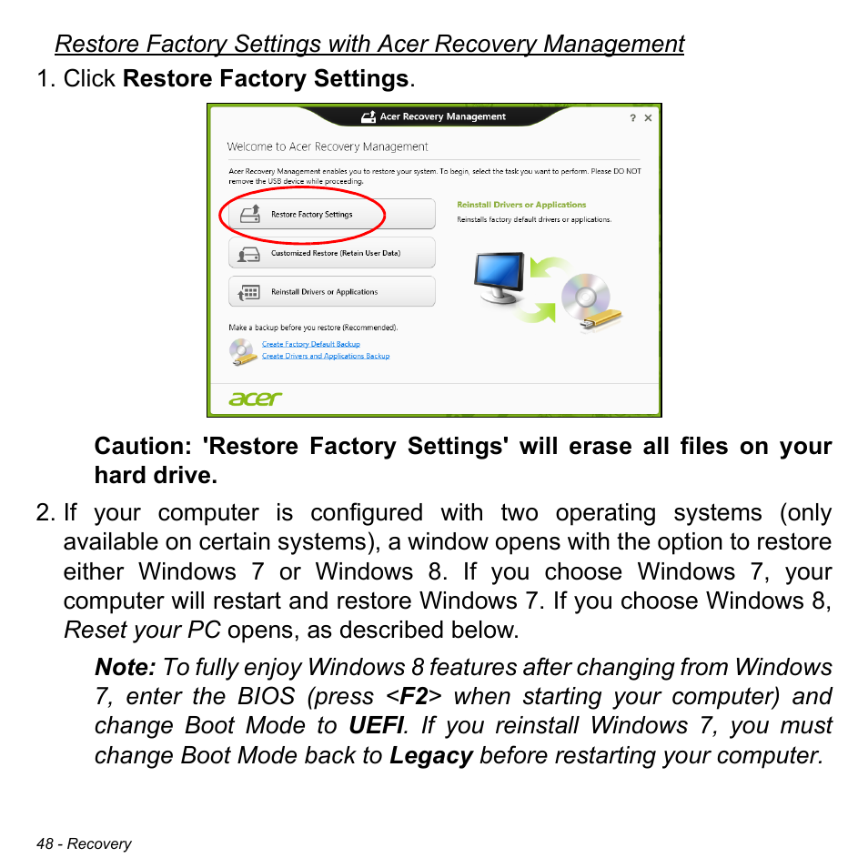 Acer W700P User Manual | Page 50 / 3264