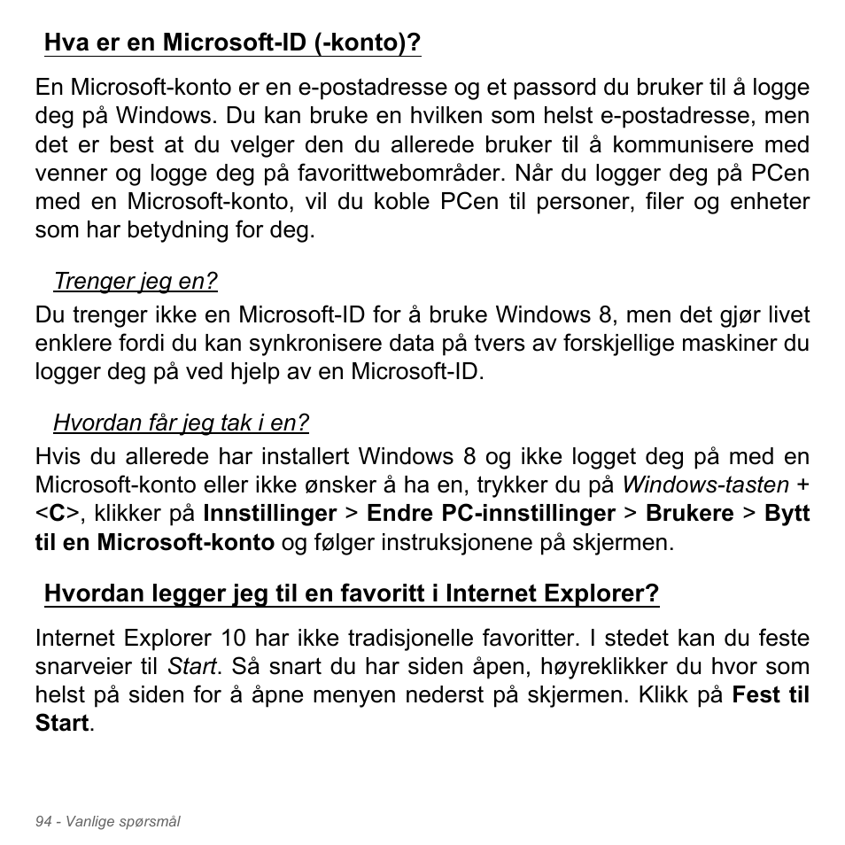 Hva er en microsoft-id (-konto) | Acer W700P User Manual | Page 880 / 3264