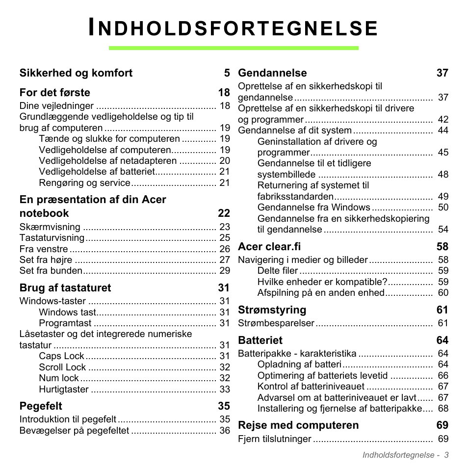 Ndholdsfortegnelse | Acer W700P User Manual | Page 893 / 3264