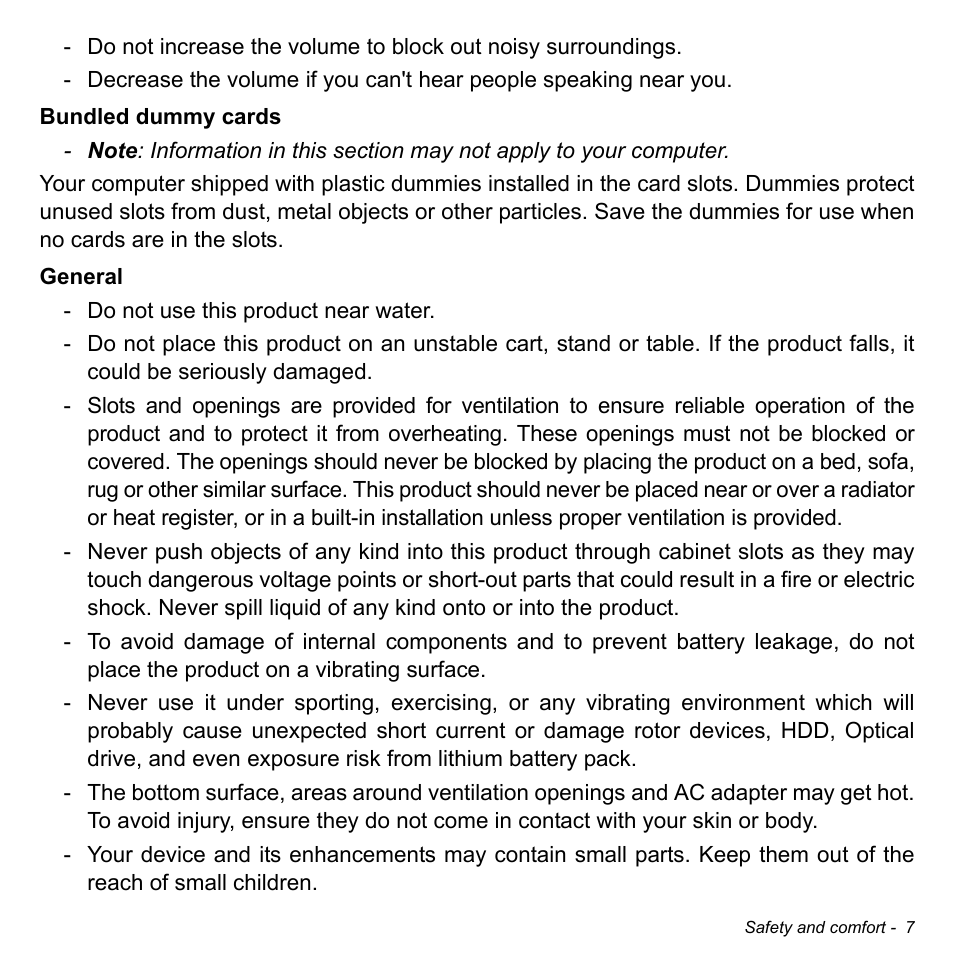 Acer W700P User Manual | Page 9 / 3264