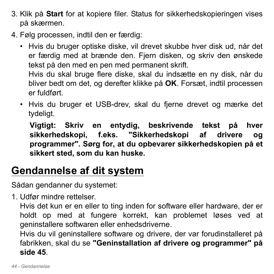 Gendannelse af dit system | Acer W700P User Manual | Page 934 / 3264