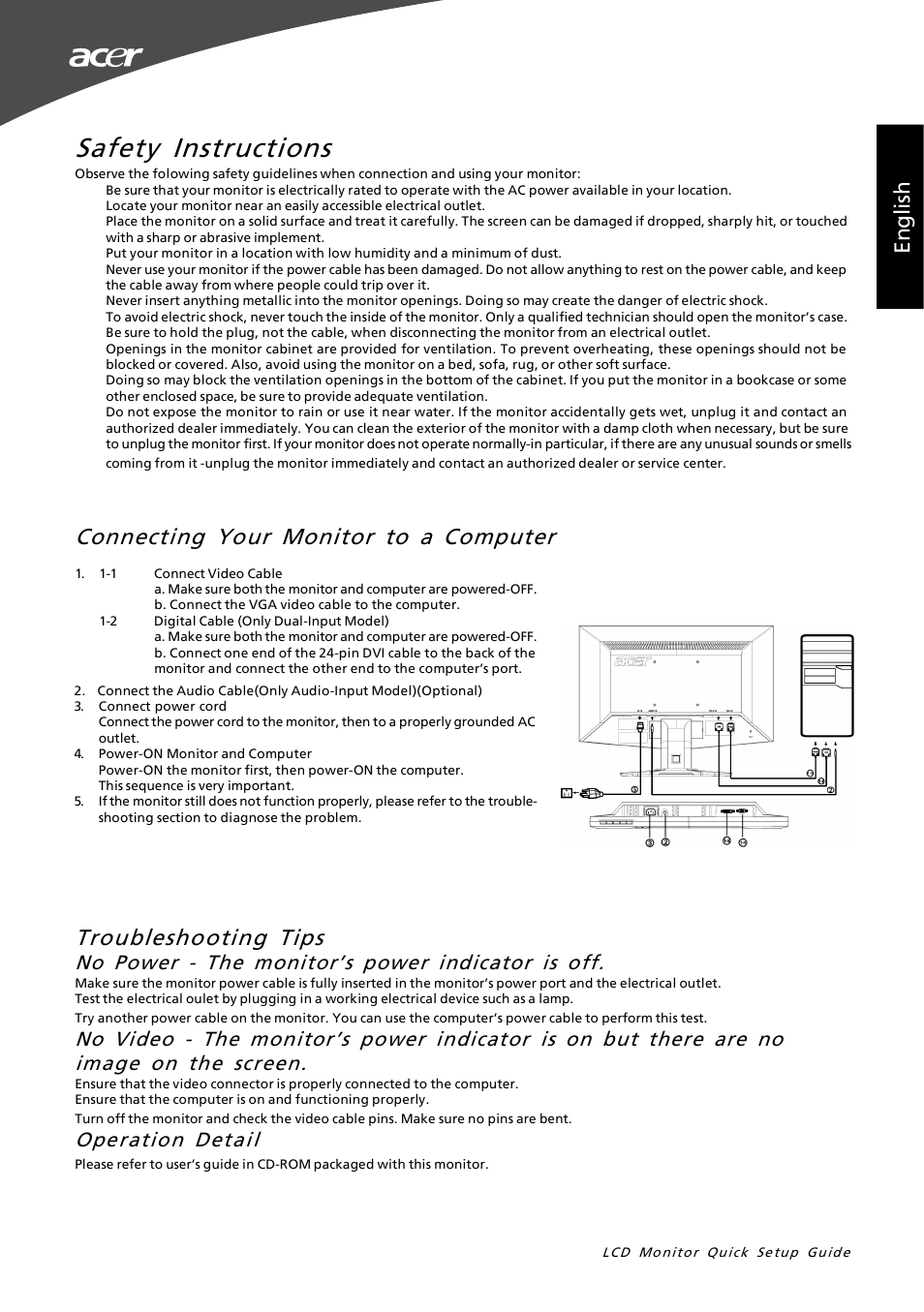 Acer G195W User Manual | 55 pages