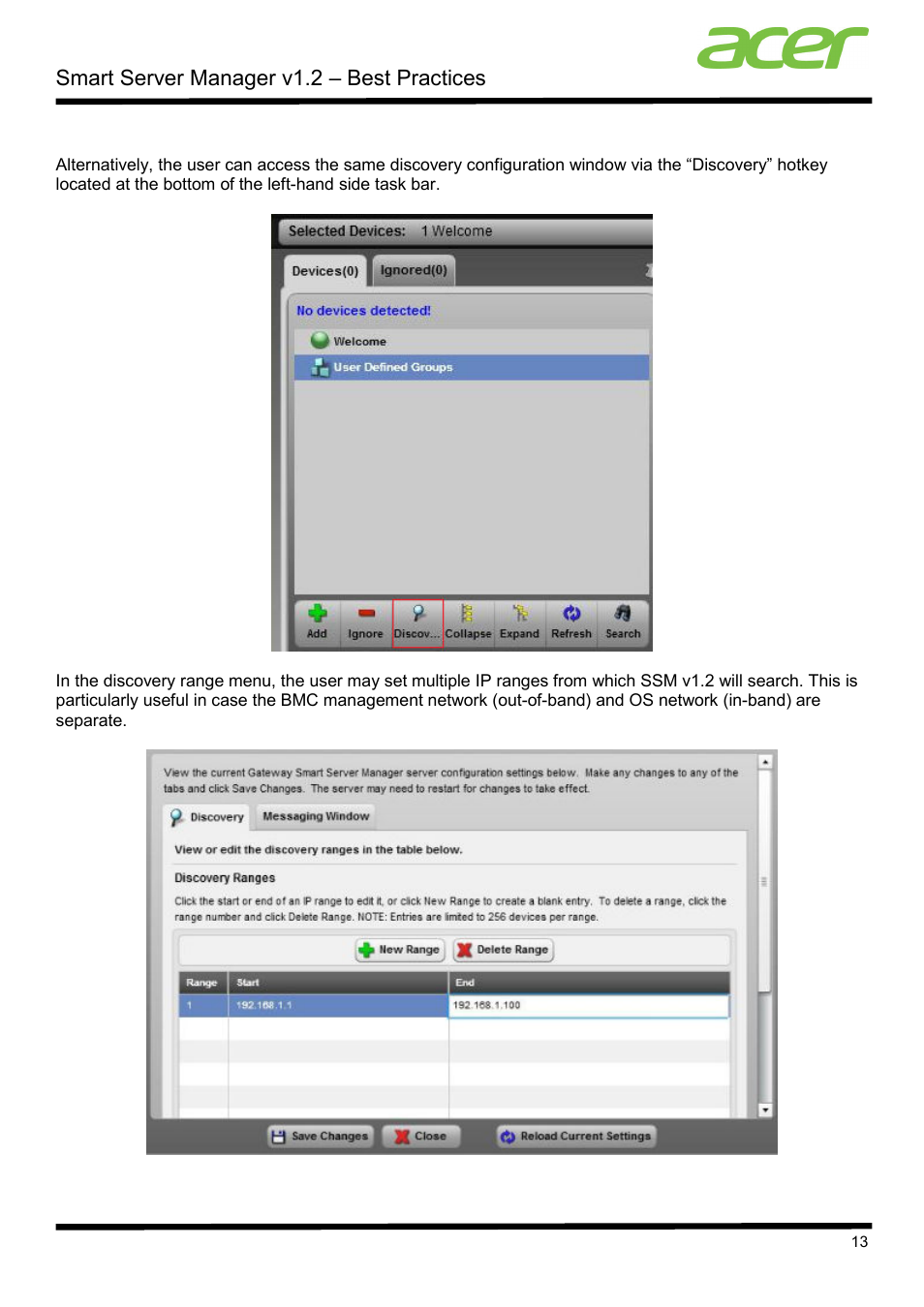 Smart server manager v1.2 – best practices | Acer Veriton P530 F2 User Manual | Page 13 / 37