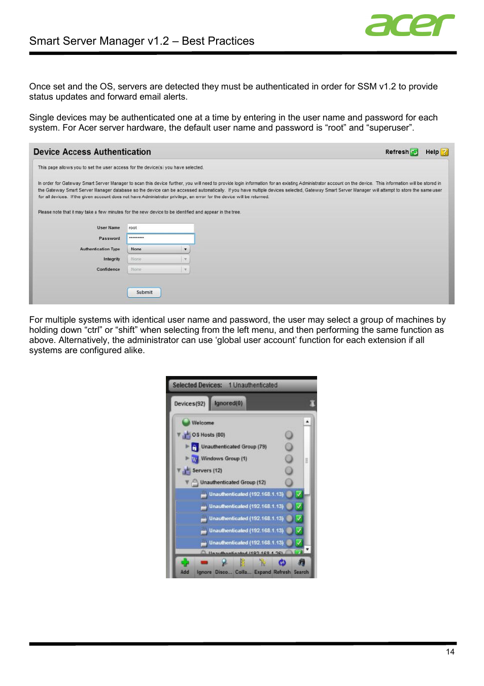 Smart server manager v1.2 – best practices | Acer Veriton P530 F2 User Manual | Page 14 / 37