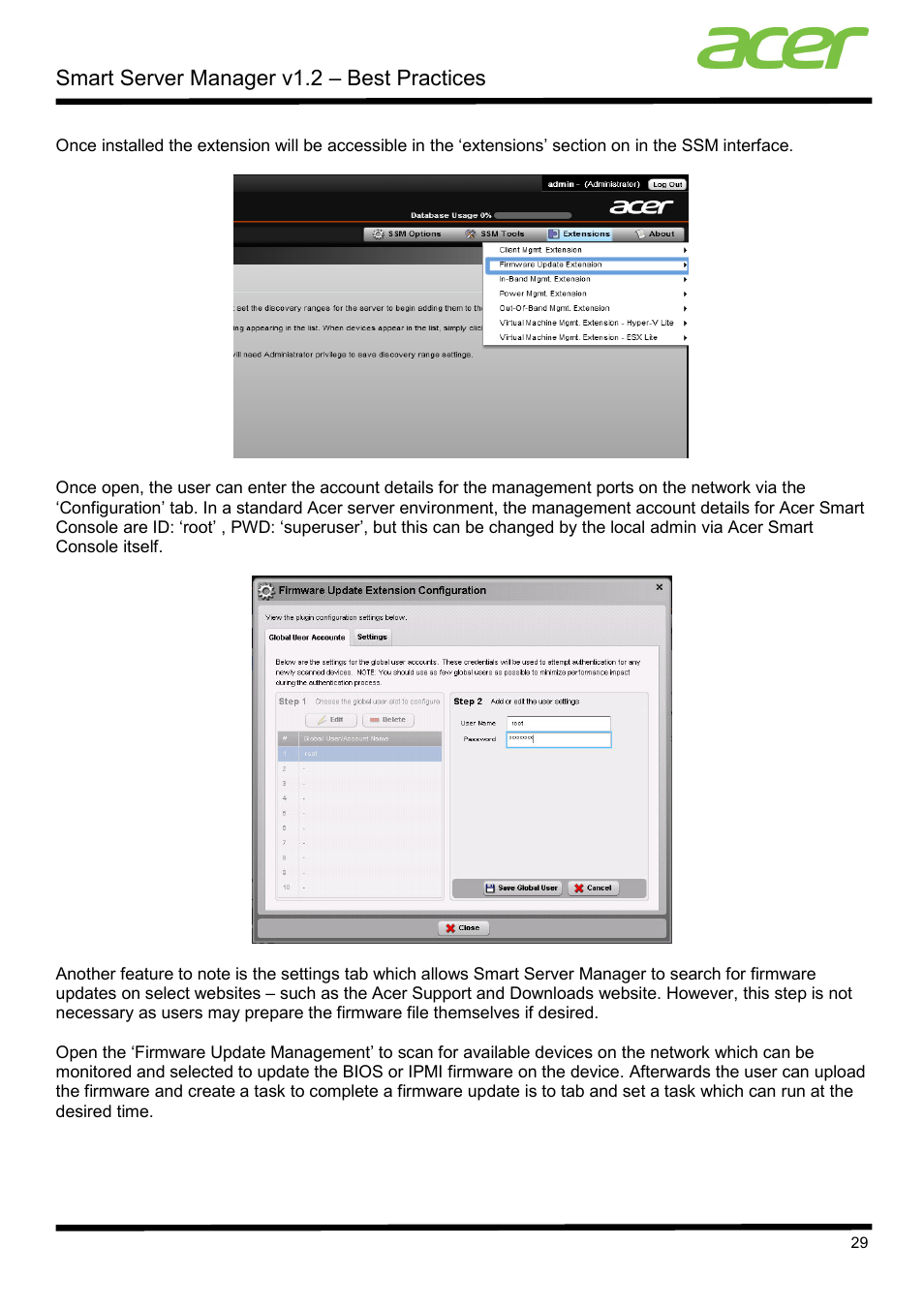 Smart server manager v1.2 – best practices | Acer Veriton P530 F2 User Manual | Page 29 / 37