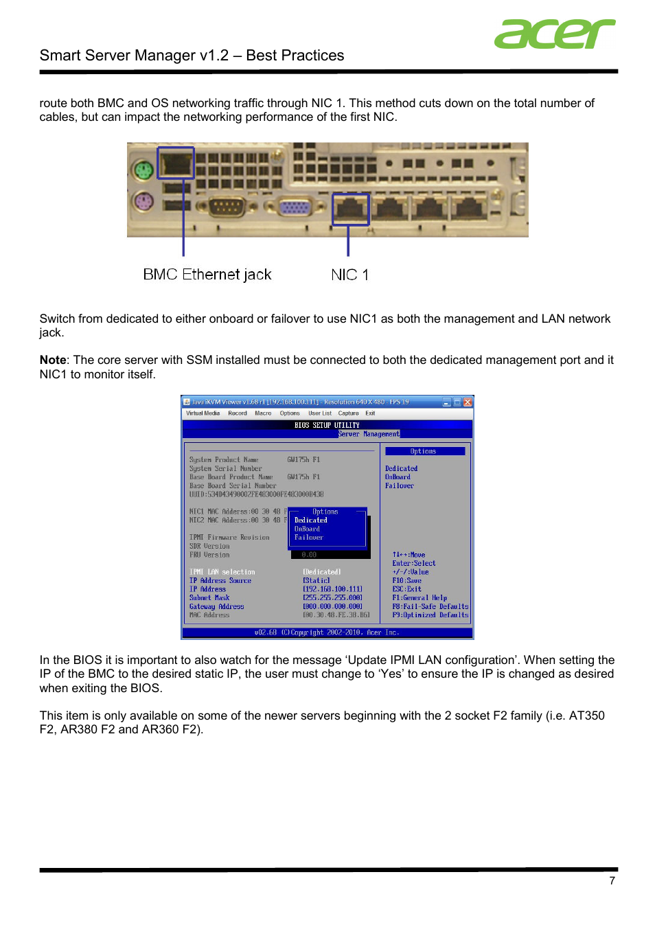 Smart server manager v1.2 – best practices | Acer Veriton P530 F2 User Manual | Page 7 / 37