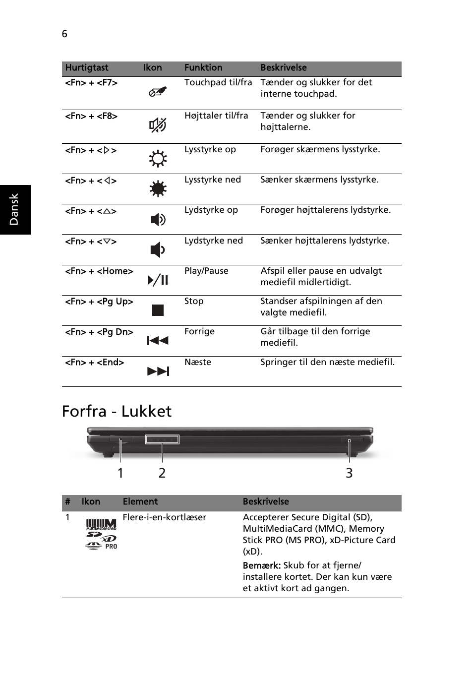 Forfra - lukket | Acer TravelMate 4750ZG User Manual | Page 92 / 315