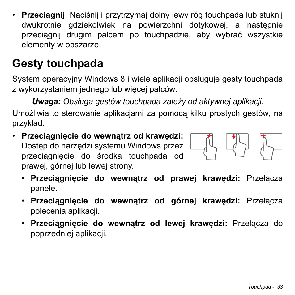 Gesty touchpada | Acer Aspire S3-391 User Manual | Page 1477 / 3554