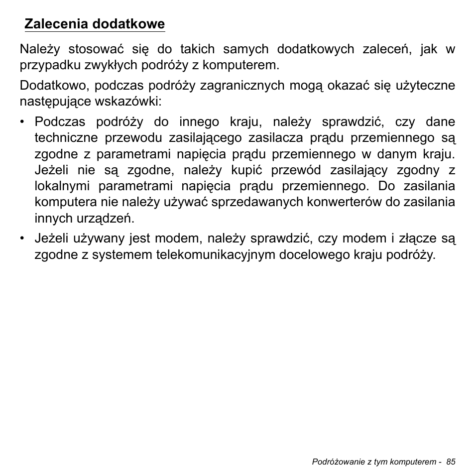 Zalecenia dodatkowe | Acer Aspire S3-391 User Manual | Page 1529 / 3554