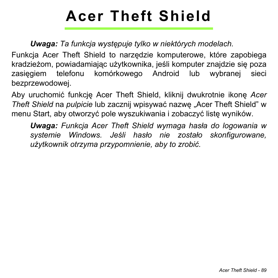 Acer theft shield | Acer Aspire S3-391 User Manual | Page 1533 / 3554