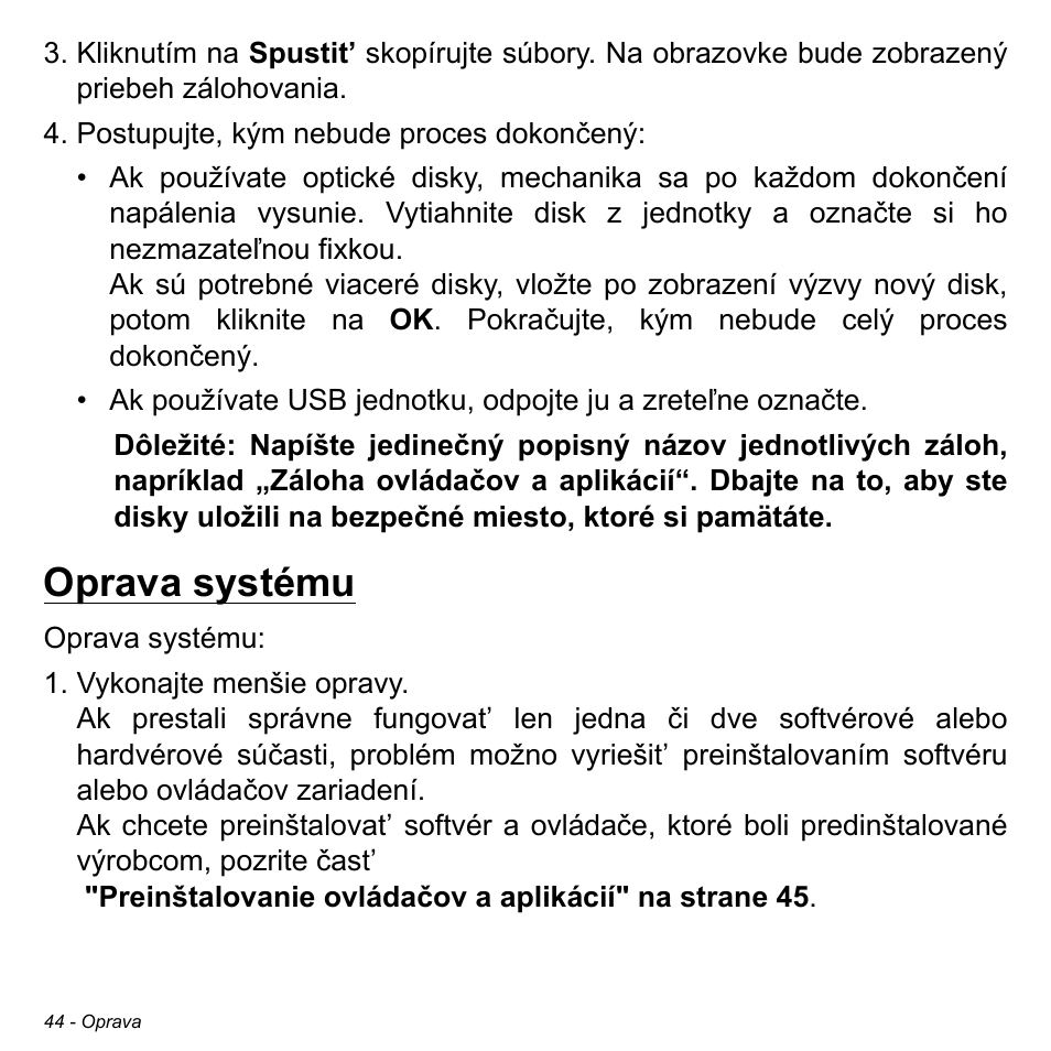 Oprava systému | Acer Aspire S3-391 User Manual | Page 1855 / 3554