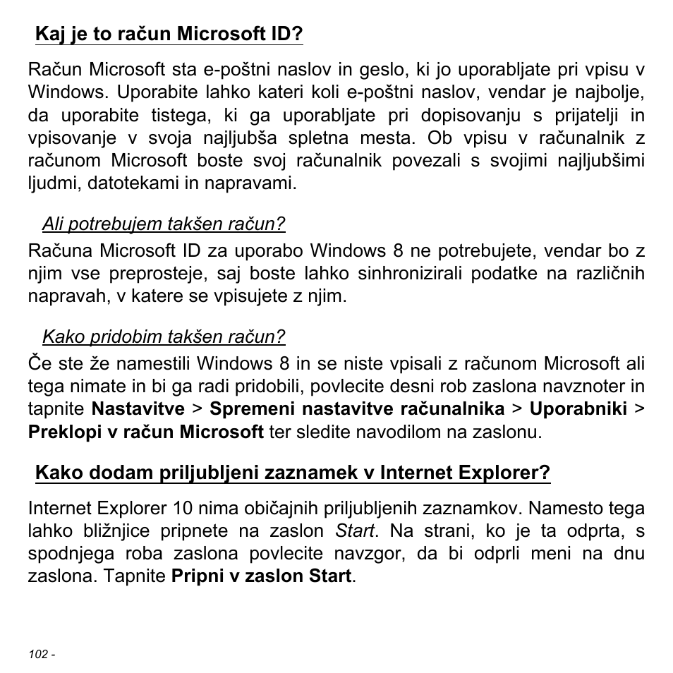 Kaj je to račun microsoft id | Acer Aspire S3-391 User Manual | Page 2031 / 3554
