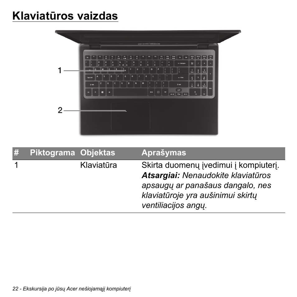 Klaviatūros vaizdas | Acer Aspire S3-391 User Manual | Page 2665 / 3554
